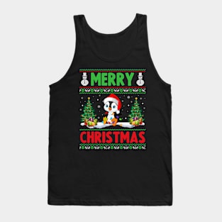 Funny Penguin Animal Lover Xmas Lighting Penguin Christmas Tank Top